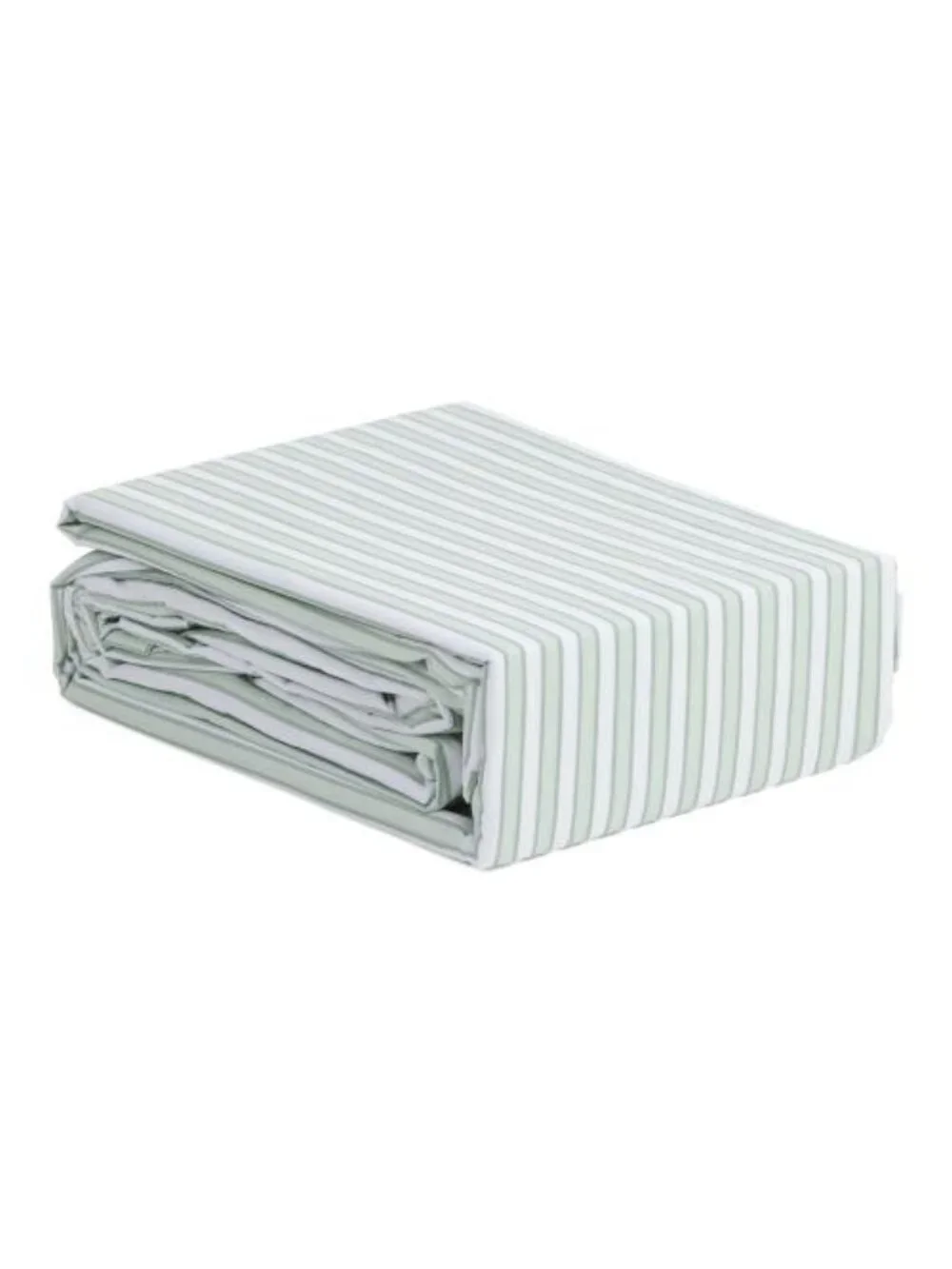 MARTHA STEWART Cotton Percale Striped Sheet Set